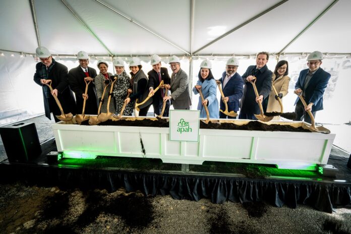 The Exchange at Spring Hill Station, an affordable housing project, broke ground in Tysons (courtesy Fairfax County Government)
